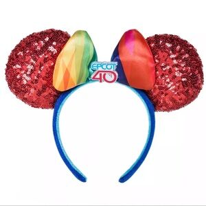 *SALE* Disney Minnie Ear Headband - EPCOT 40th Anniversary Sequin Rainbow